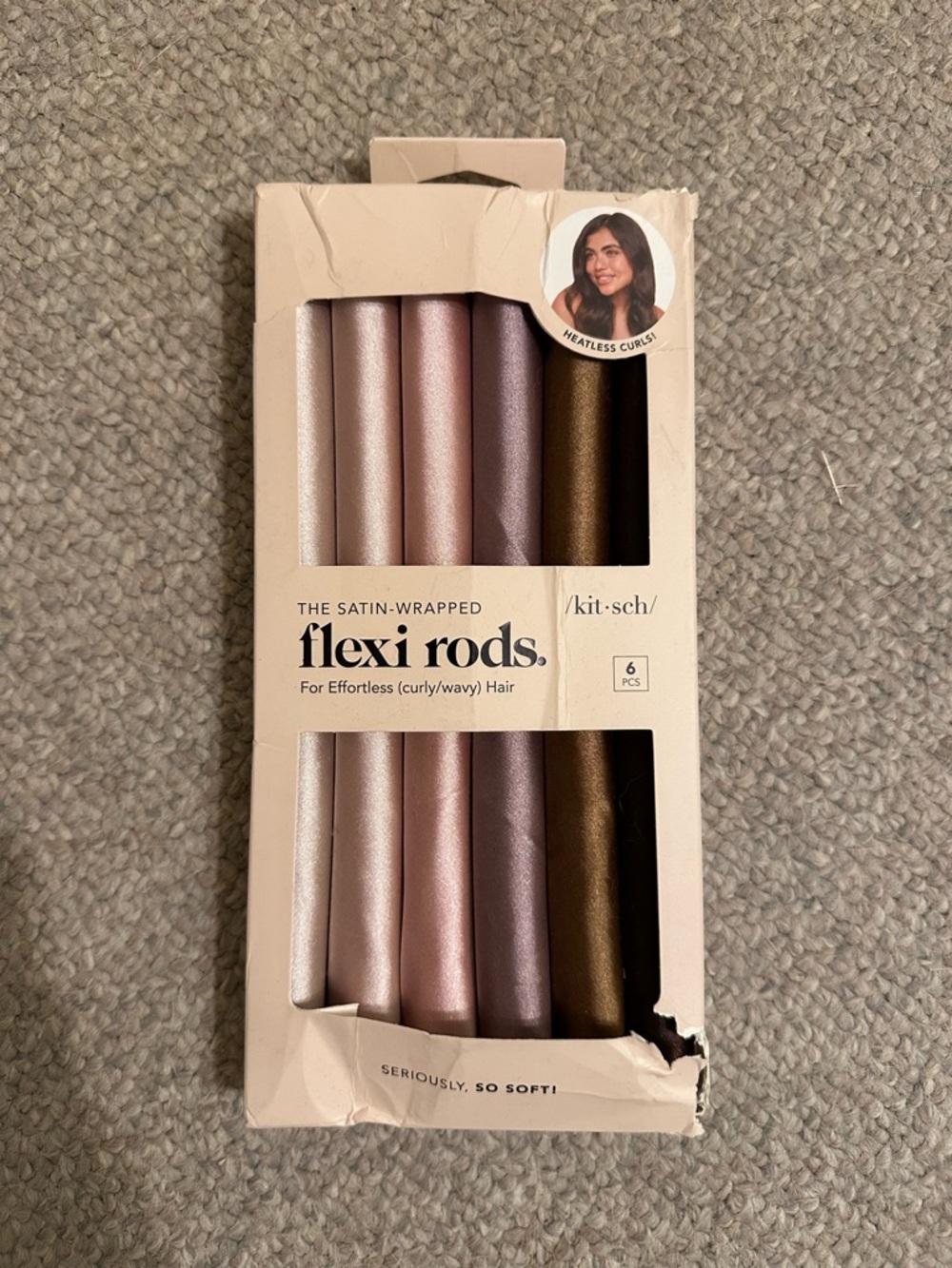 Kitsch Satin Hair Curlers, Heatless Curling Rod - Flexi Rod for Heatless Curls